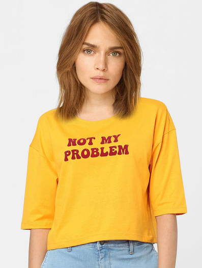 Yellow Graphic Print T-shirt