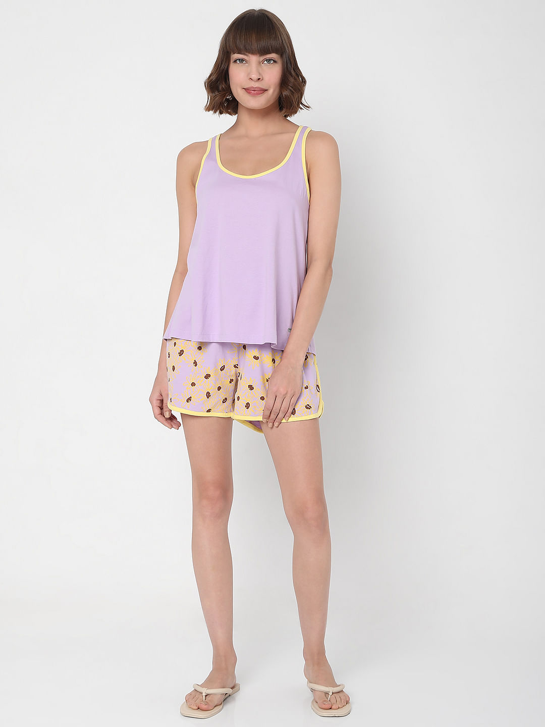 Bimba Women's Cotton Nightwear Button-Down Top With Shorts Cute Night Suit  Set - Walmart.com
