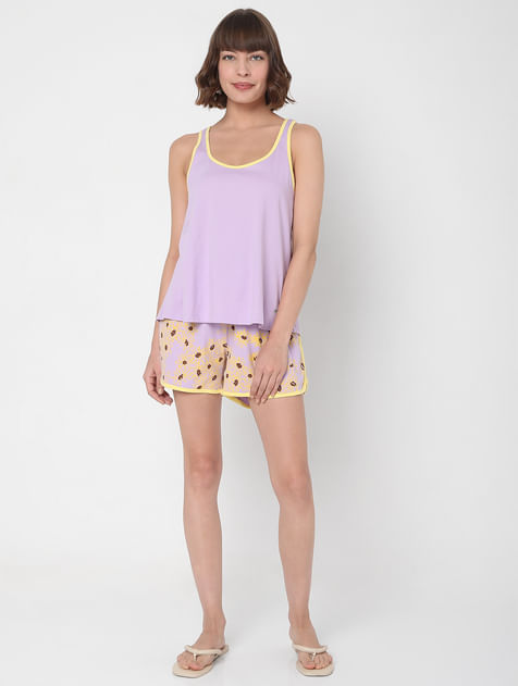 Women's Tank Top Shorts Pajama Sets Summer Sleeveless Nightwear