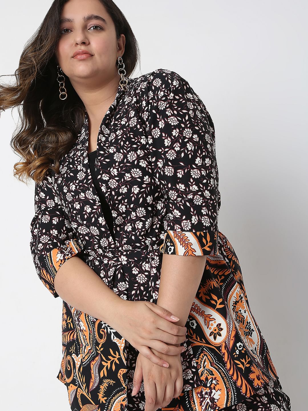 Floral hotsell kimono shirt