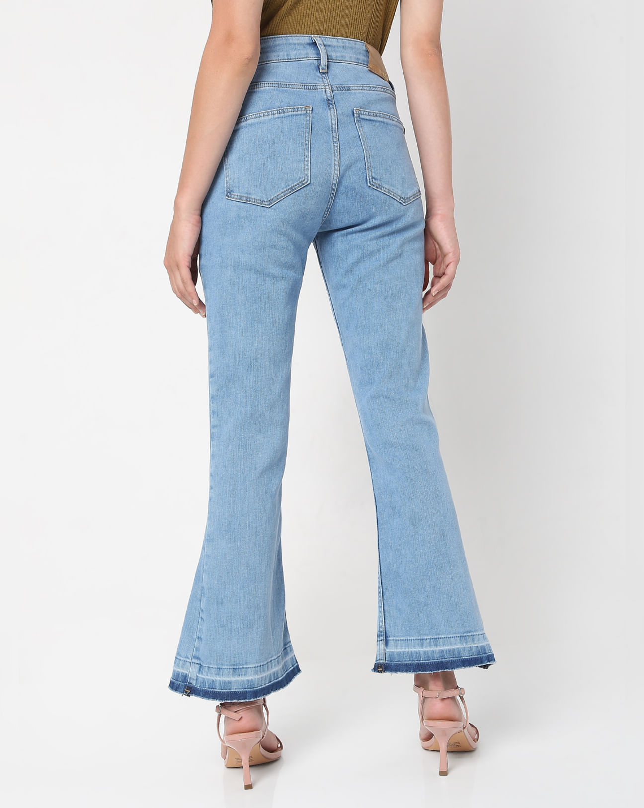 Buy Blue Mid Rise Bootcut Jeans for Women Online