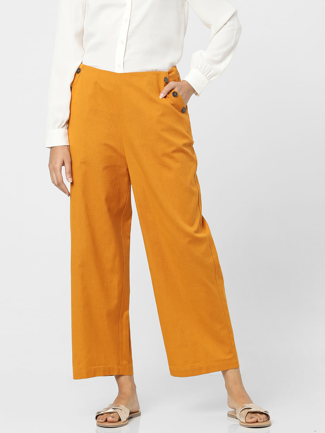 Women's Boho Flowy Yellow Pants | BohoClandestino Wholesale