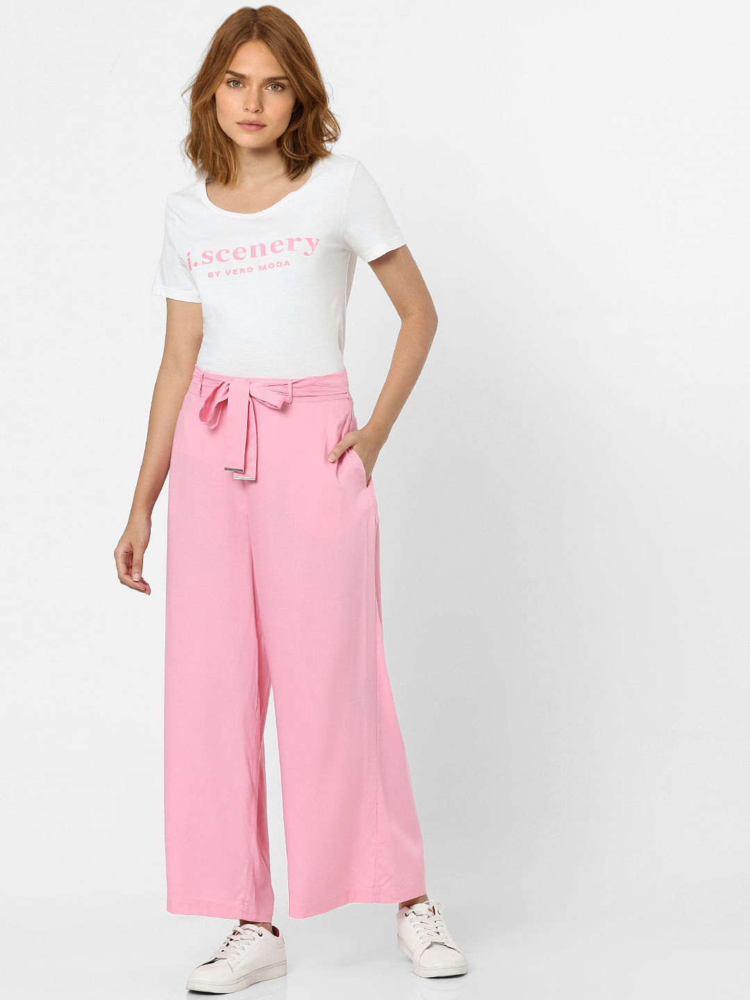 Pink Trousers  Buy Pink Trousers online in India