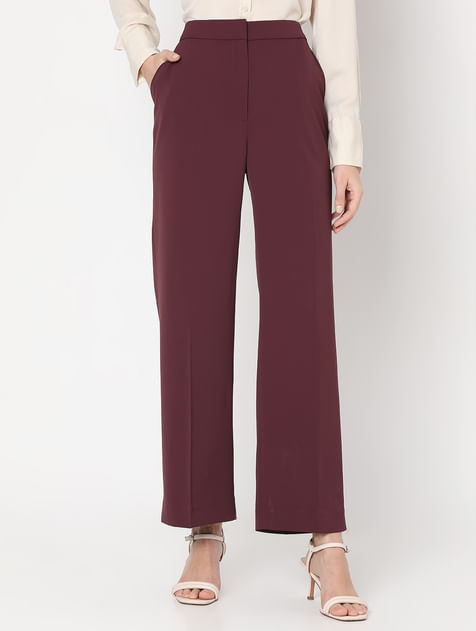 Pull-on Bootcut Dress Pants with Belt Loops & Tummy Control - ShopperBoard