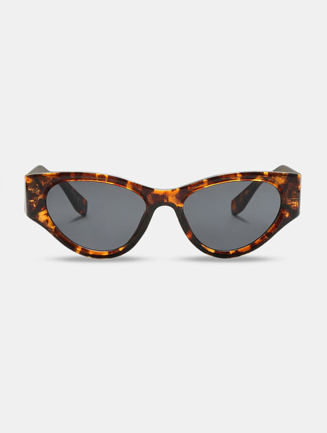 Brown Retro Cat-Eye Sunglasses