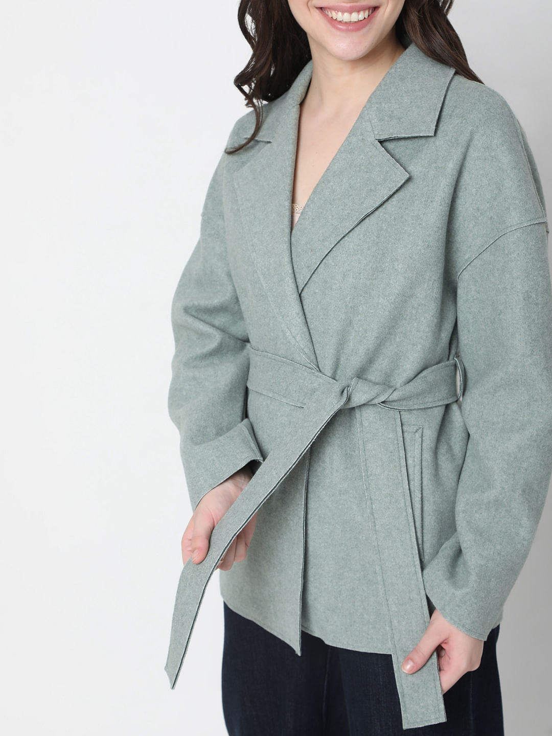 Grey tailored hotsell jacket women's