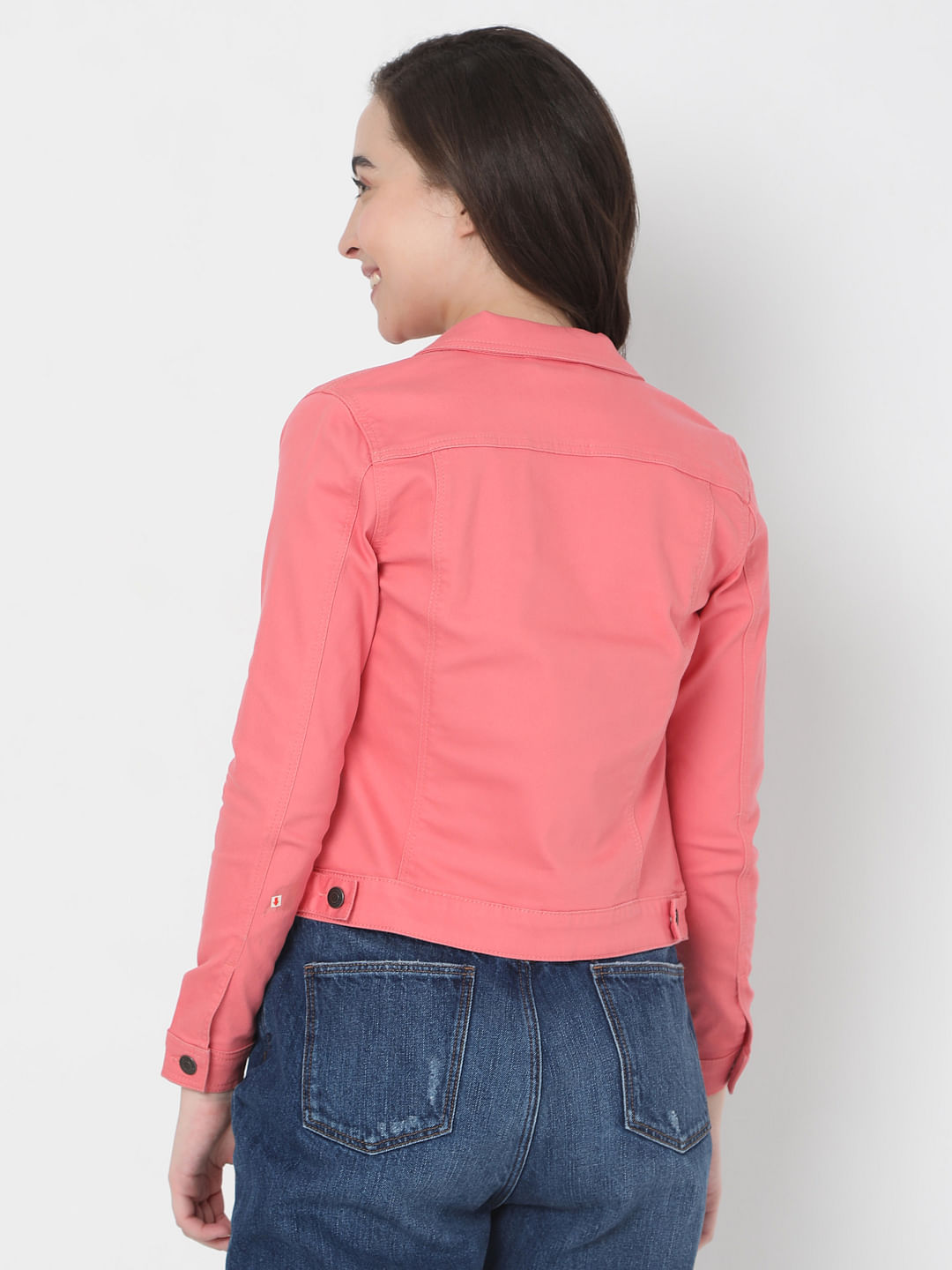 Women Pink Denim Jackets  Buy Women Pink Denim Jackets online in India