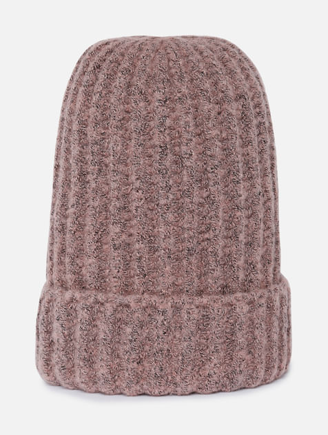 Pink Ribbed Beanie