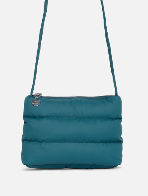 Dark Green Quilted Sling Bag