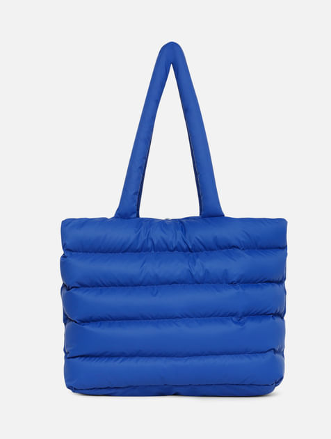 Blue Quilted Tote