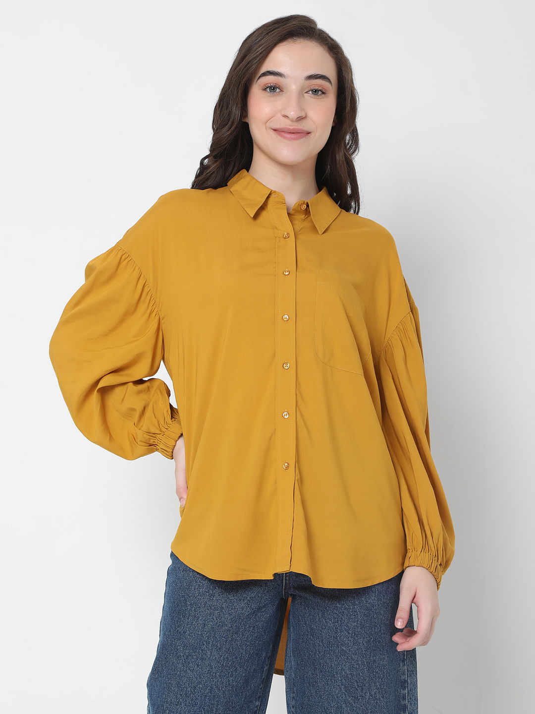 Mustard dress shirt shop