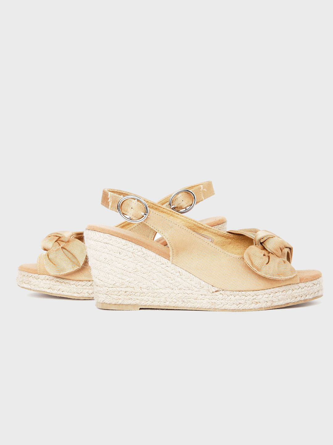 Beige 2025 platform wedges