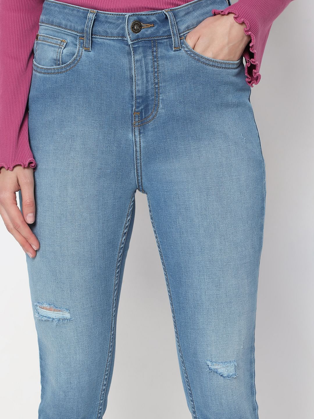 Light Blue High Rise Skinny Jeans