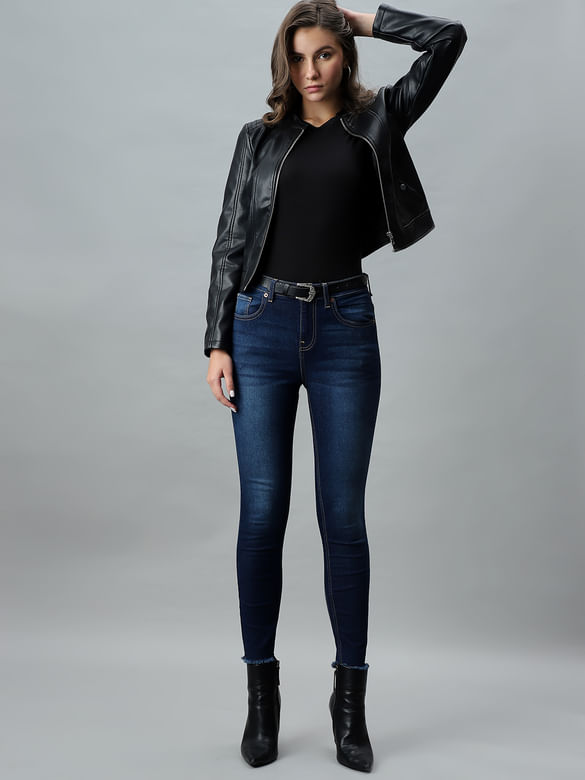 Blue High Rise Wendy Skinny Fit Jeans