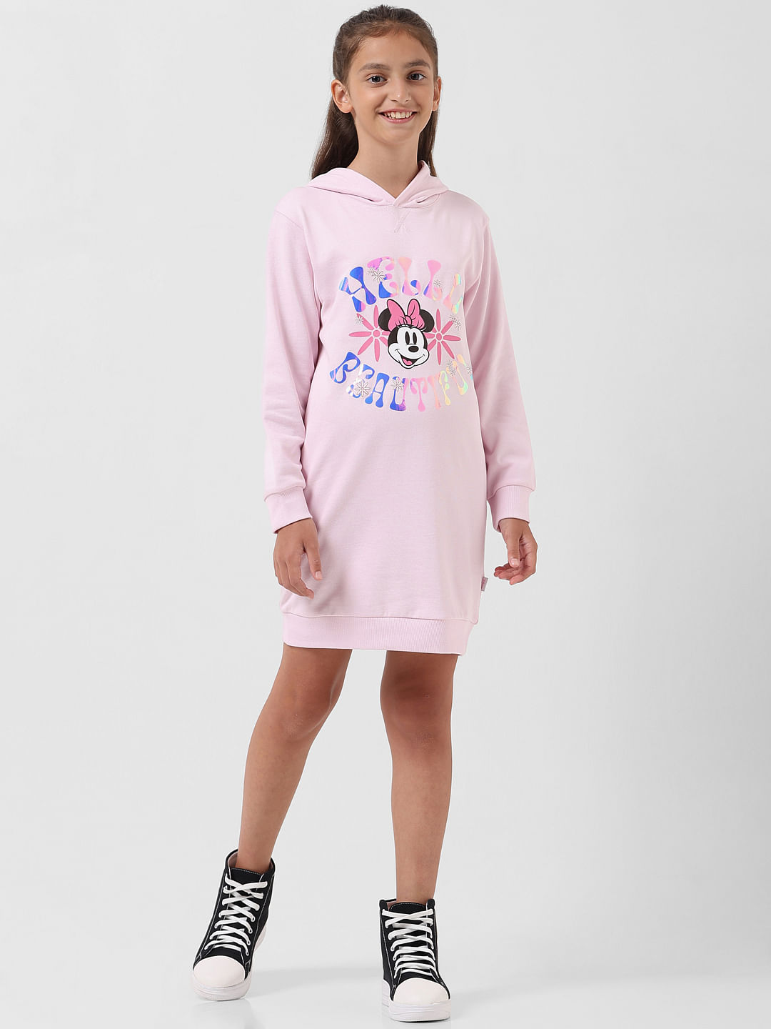 Girls hooded outlet sweatshirt dress