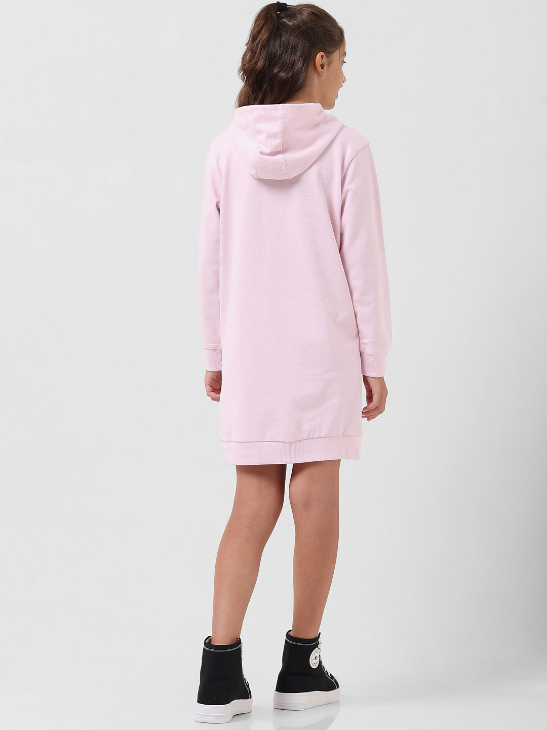 Hoodie dress pink best sale