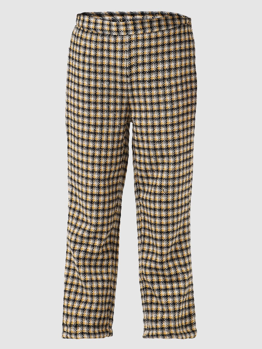 GIRL Yellow Check Tweed Pants GIRL Yellow Check Tweed Pants