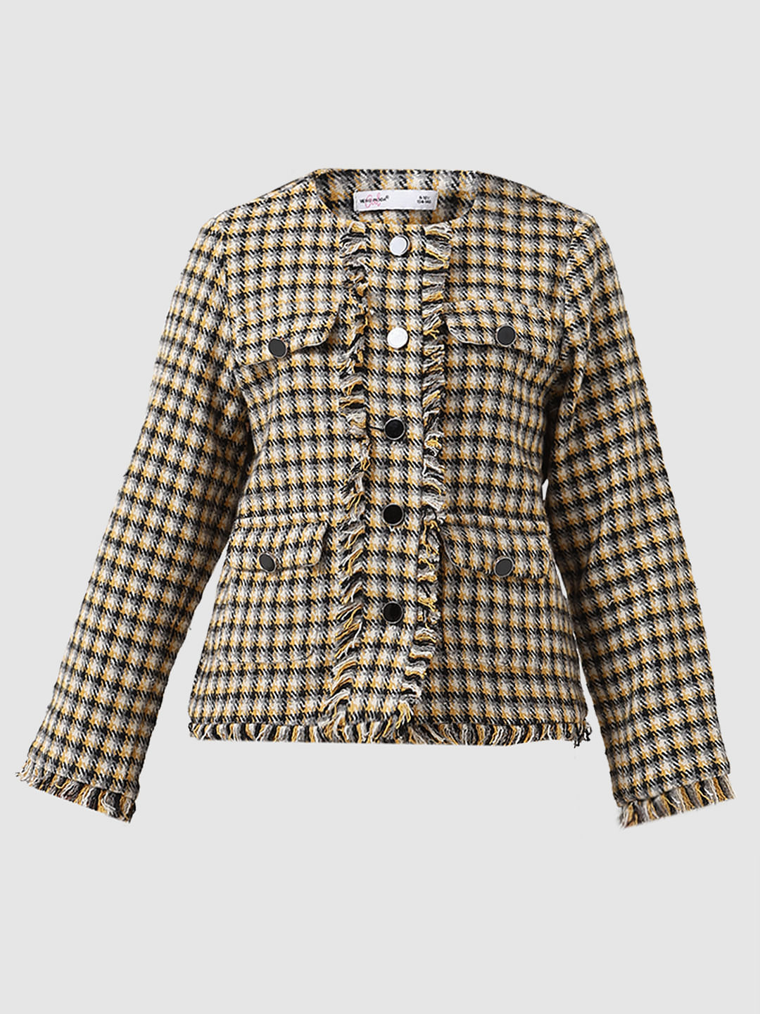 Check tweed coat outlet women's