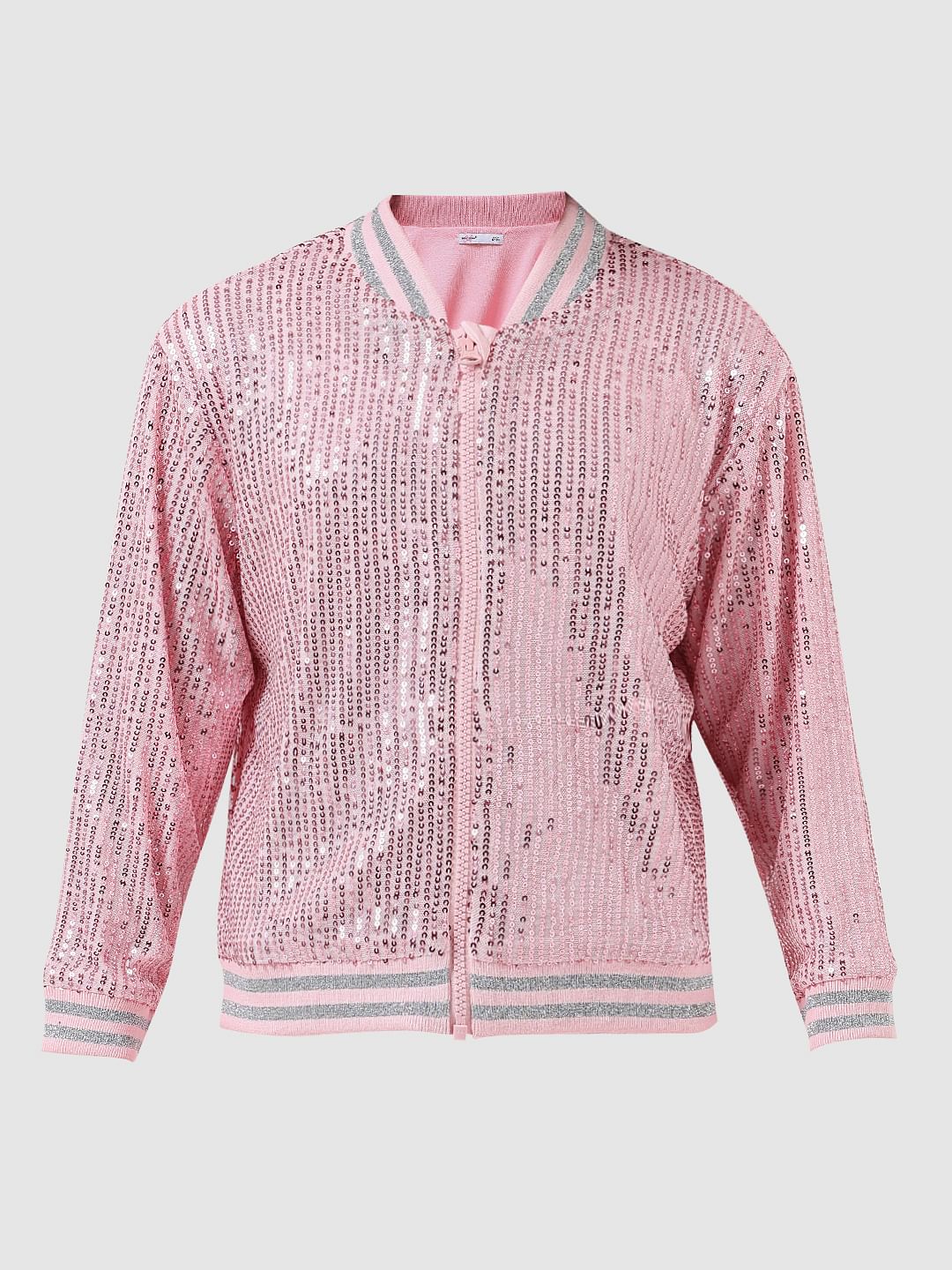 Childrens pink hot sale bomber jacket