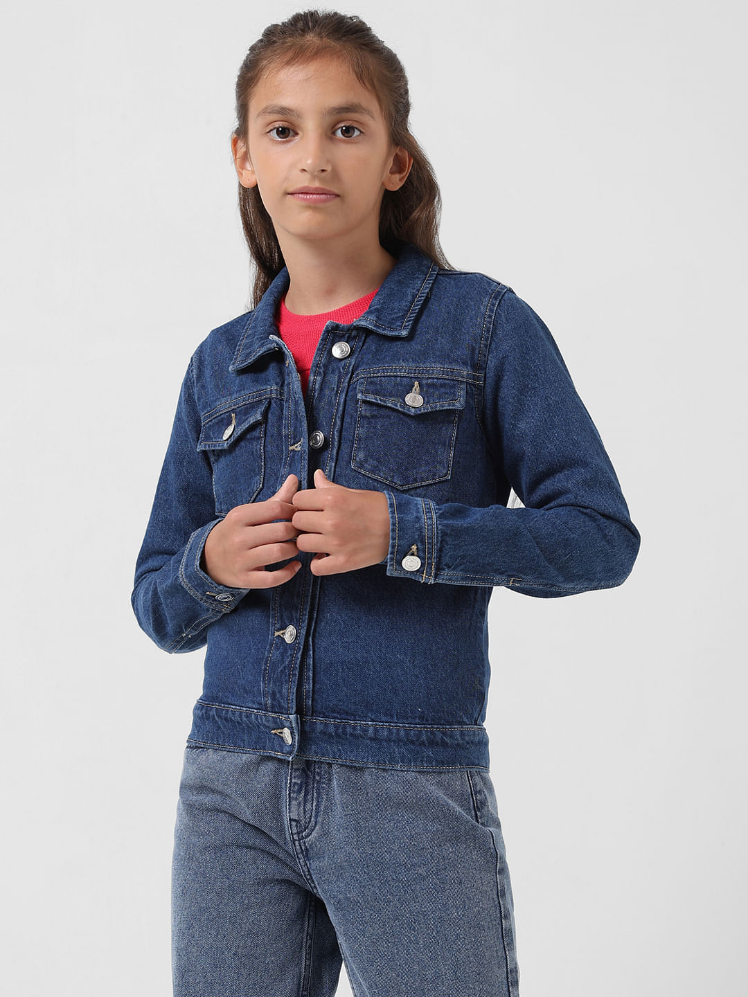 SS Dresses Full Sleeve Solid Girls Denim Jacket - Buy SS Dresses Full  Sleeve Solid Girls Denim Jacket Online at Best Prices in India |  Flipkart.com