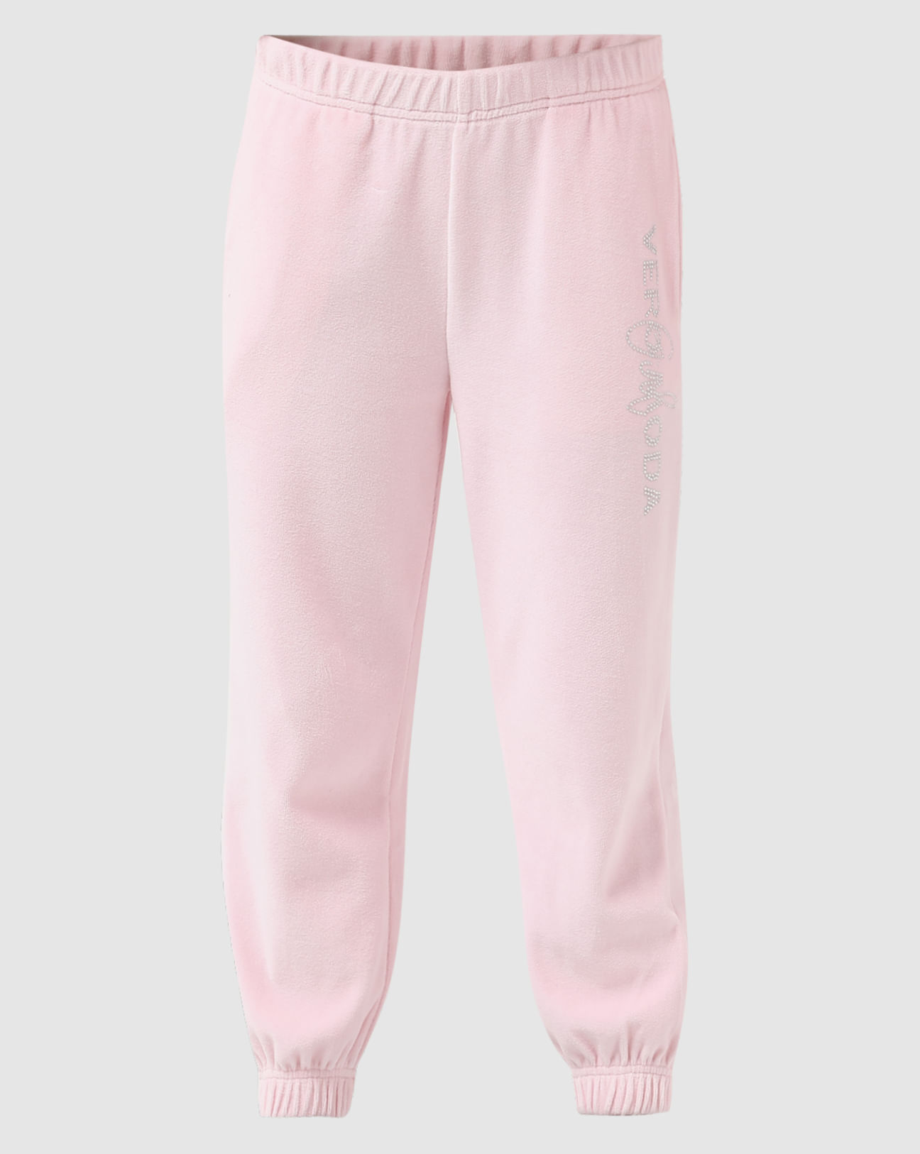 GIRL Pink Mid Rise Velour Sweatpants