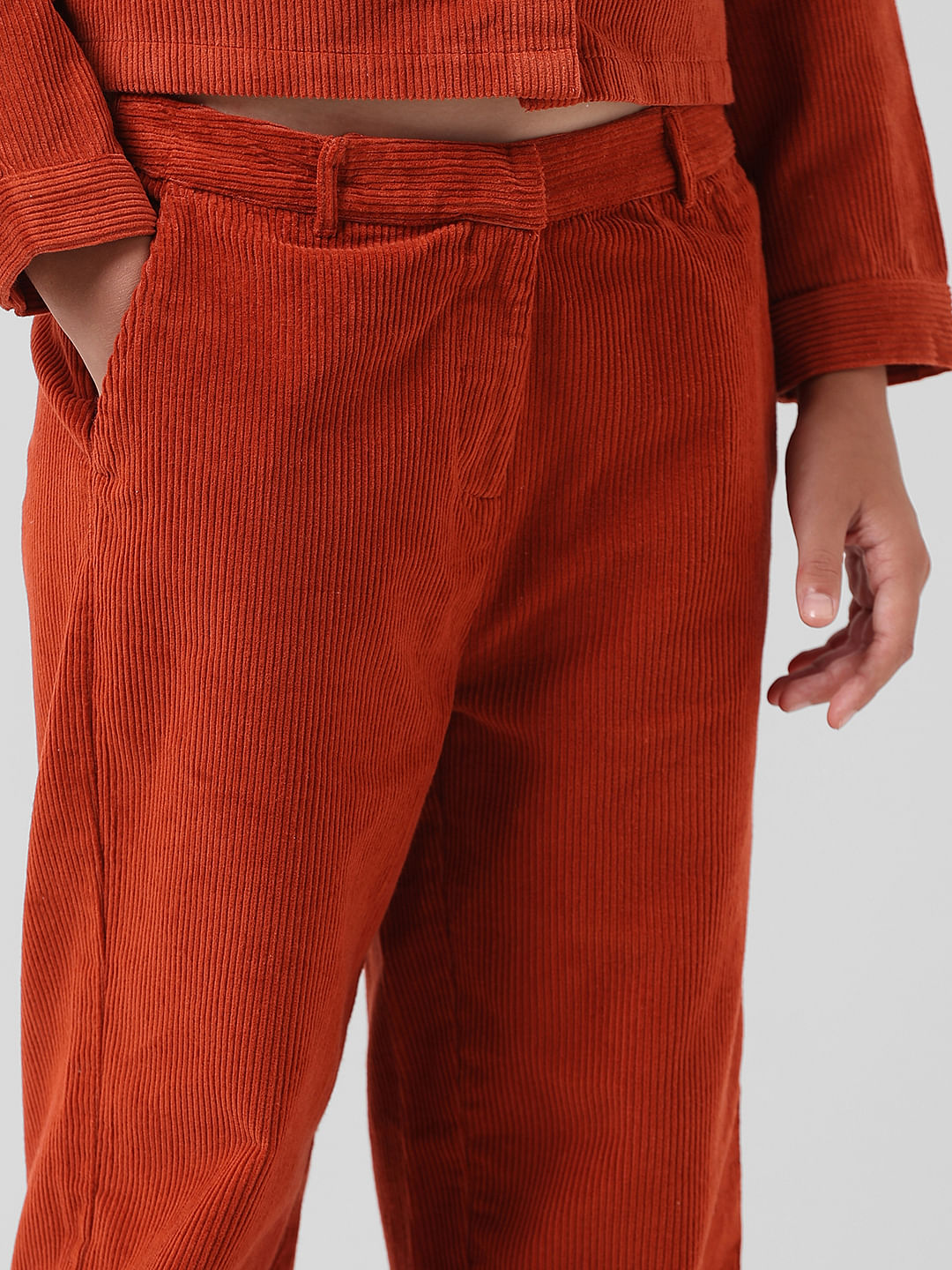 Cruna - New Town Trousers in Cotton Corduroy - 464 - Red - Handmade in  Italy - Luxury High Quality Pants - Avvenice