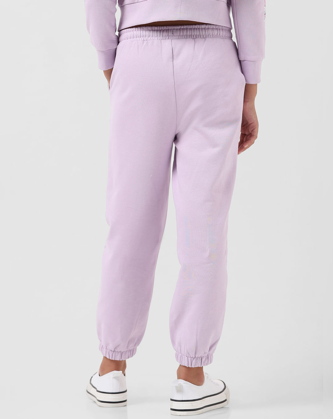 GIRL Pink Mid Rise Velour Sweatpants