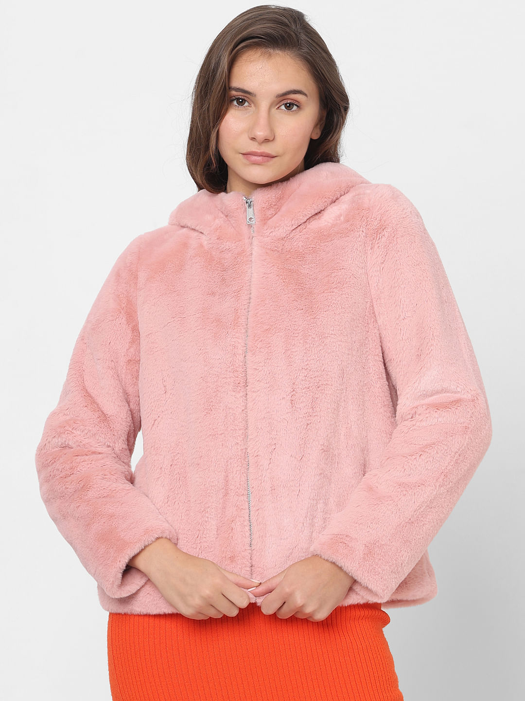 Pink 2024 fluffy hoodie