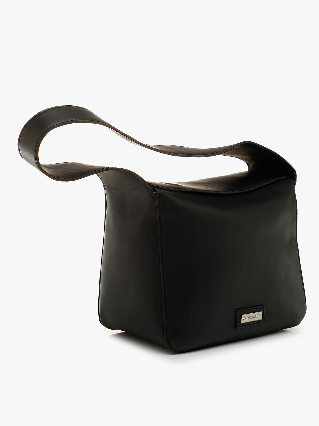 Soft leather shoulder bag - Black - Ladies | H&M IN