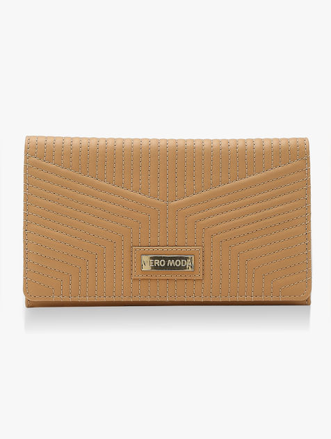 Beige Two-Fold Wallet Wallet