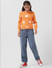 GIRL Orange Polka Dot Pullover