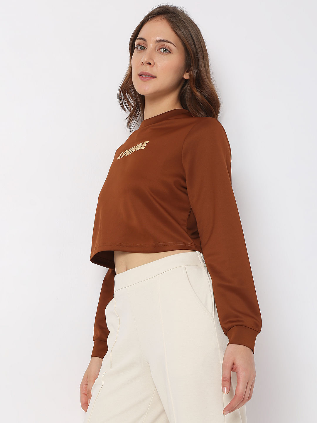 Dark 2024 brown sweatshirt