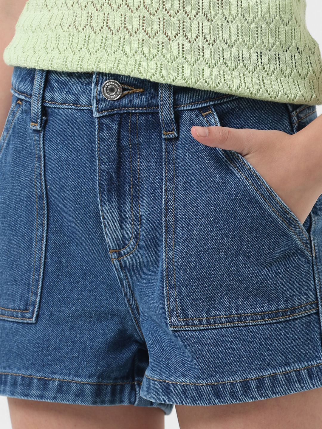 AGOLDE Parker Vintage Cutoff organic denim shorts | NET-A-PORTER
