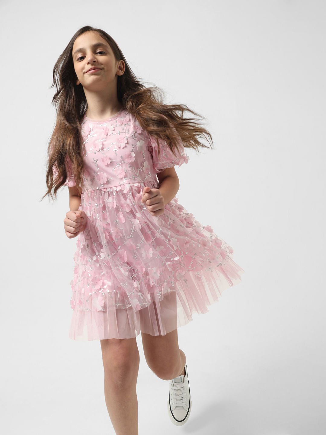Amazon.com: Niyage Toddler Girls Elegant Lace Pom Pom Flutter Sleeve Party  Princess Dress Dusty Pink 80: Clothing, Shoes & Jewelry