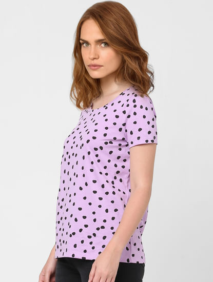 Purple Dotted T-shirt