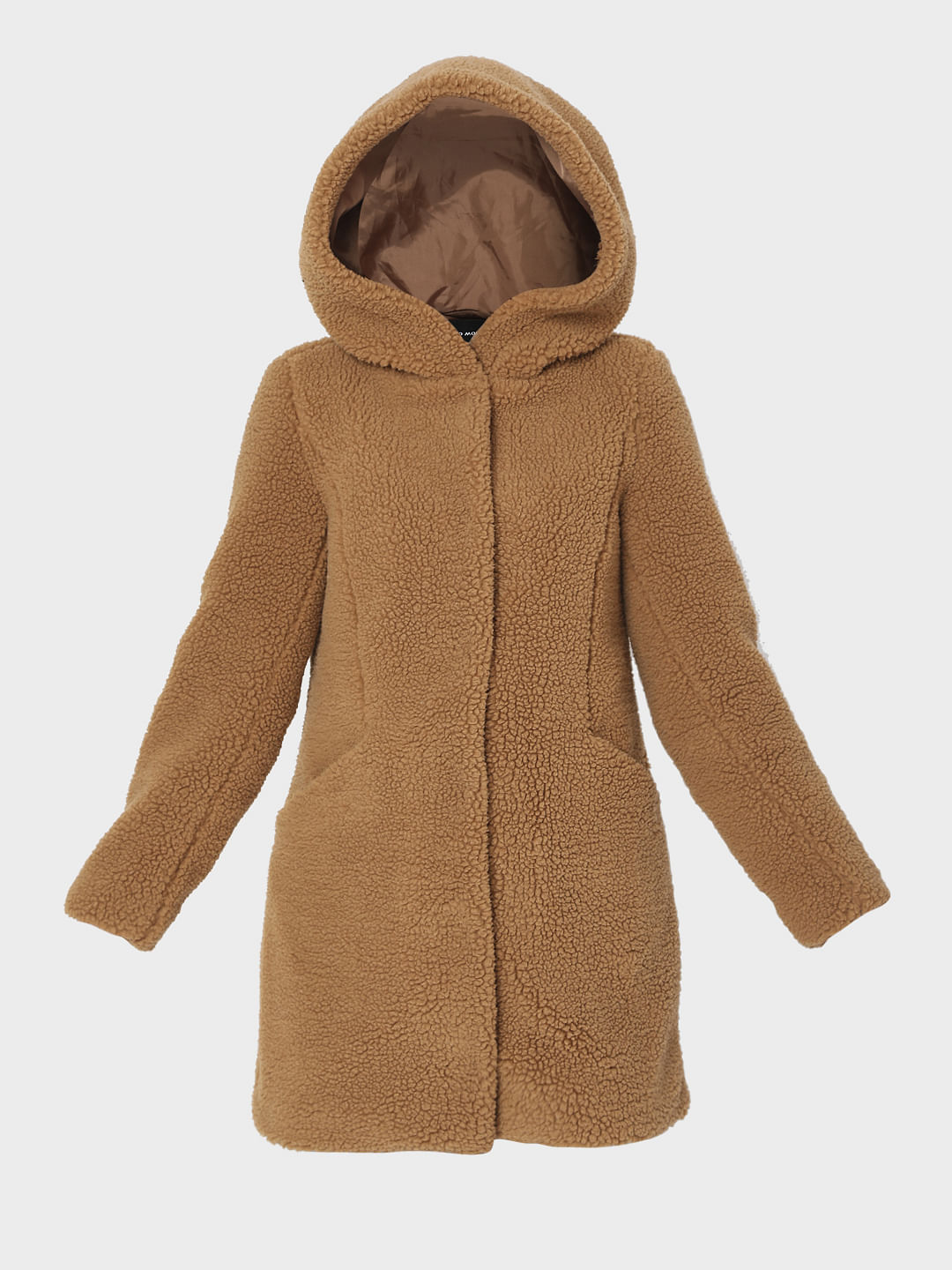 hooded teddy jacket