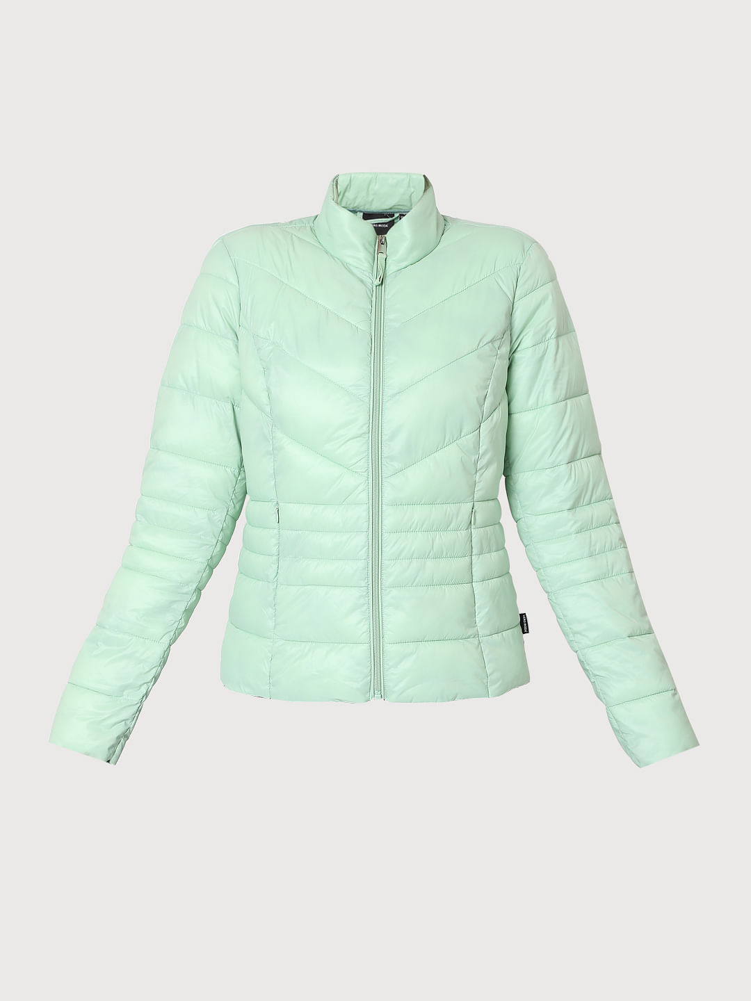 green padded puffer jacket