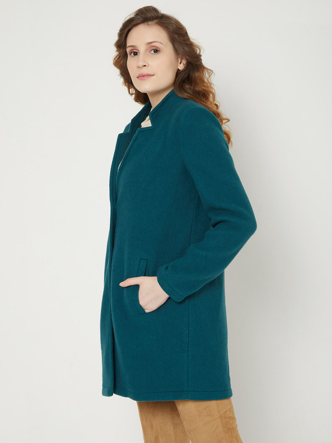 hunter green teddy coat