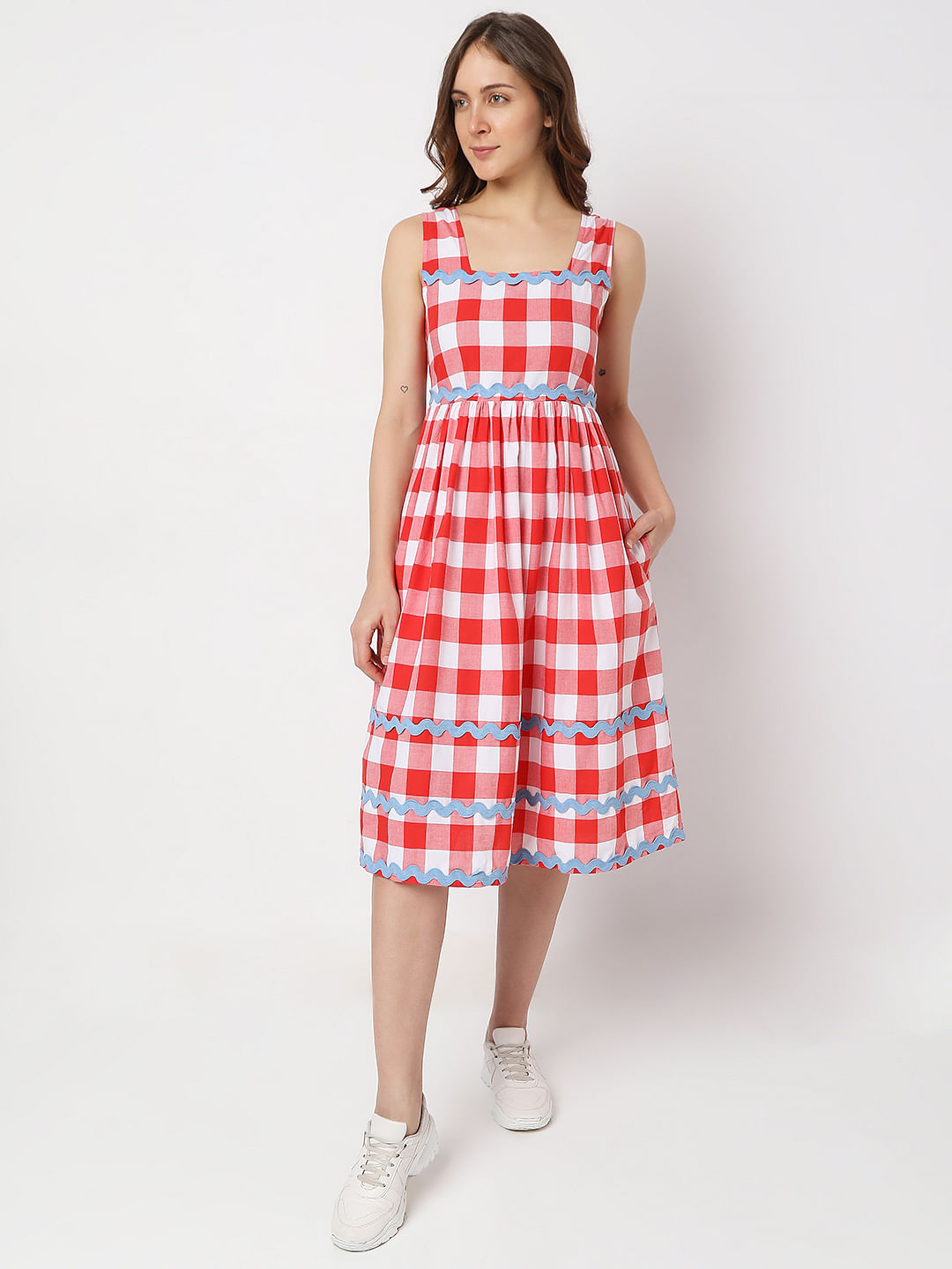 Next red clearance check dress