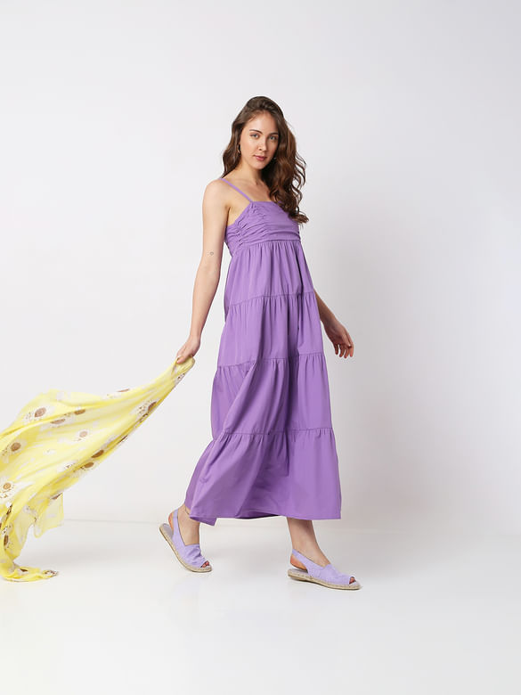 Purple Tiered Maxi Dress