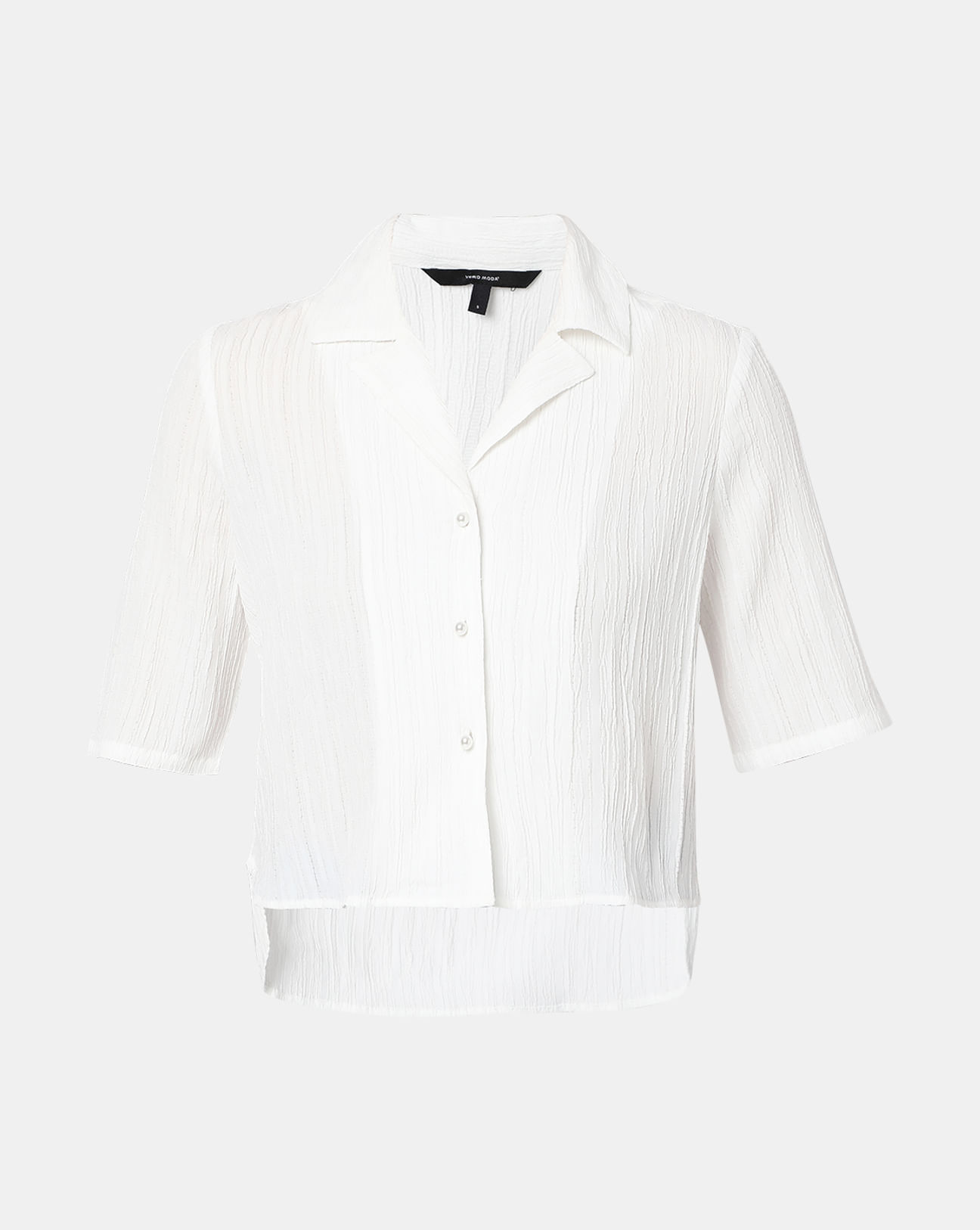 India Textured For Women VeroModa Crop Online Buy Shirt in White |