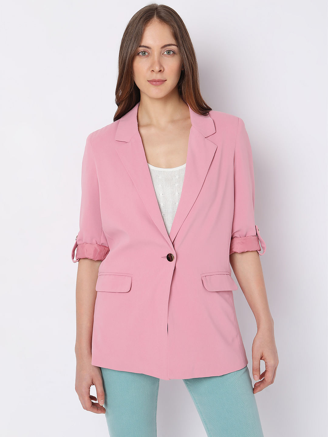 Dusty pink clearance blazer