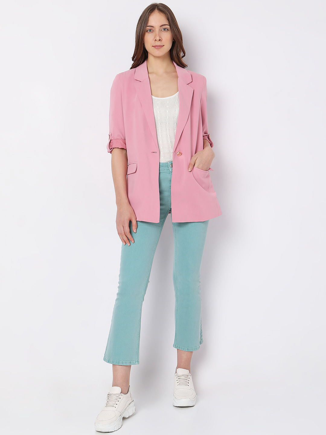 Womens clearance blush blazer