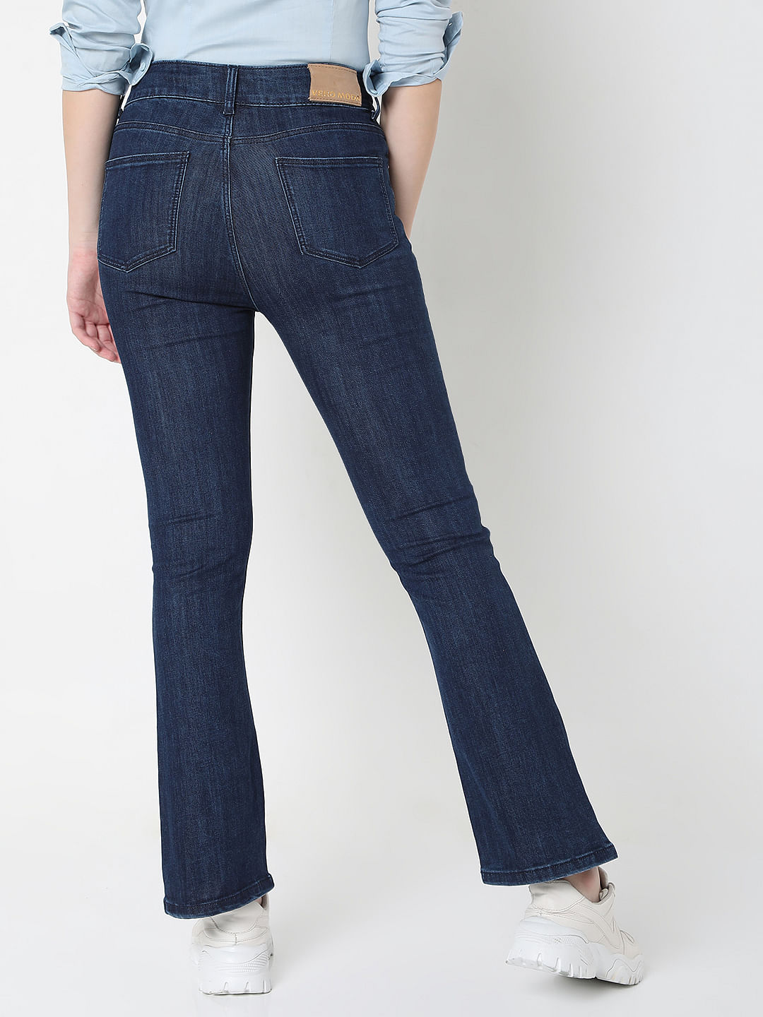 Floerns Women's Denim Solid High Waist Straight Leg Ripped Jeans | Dark  wash, Legenden