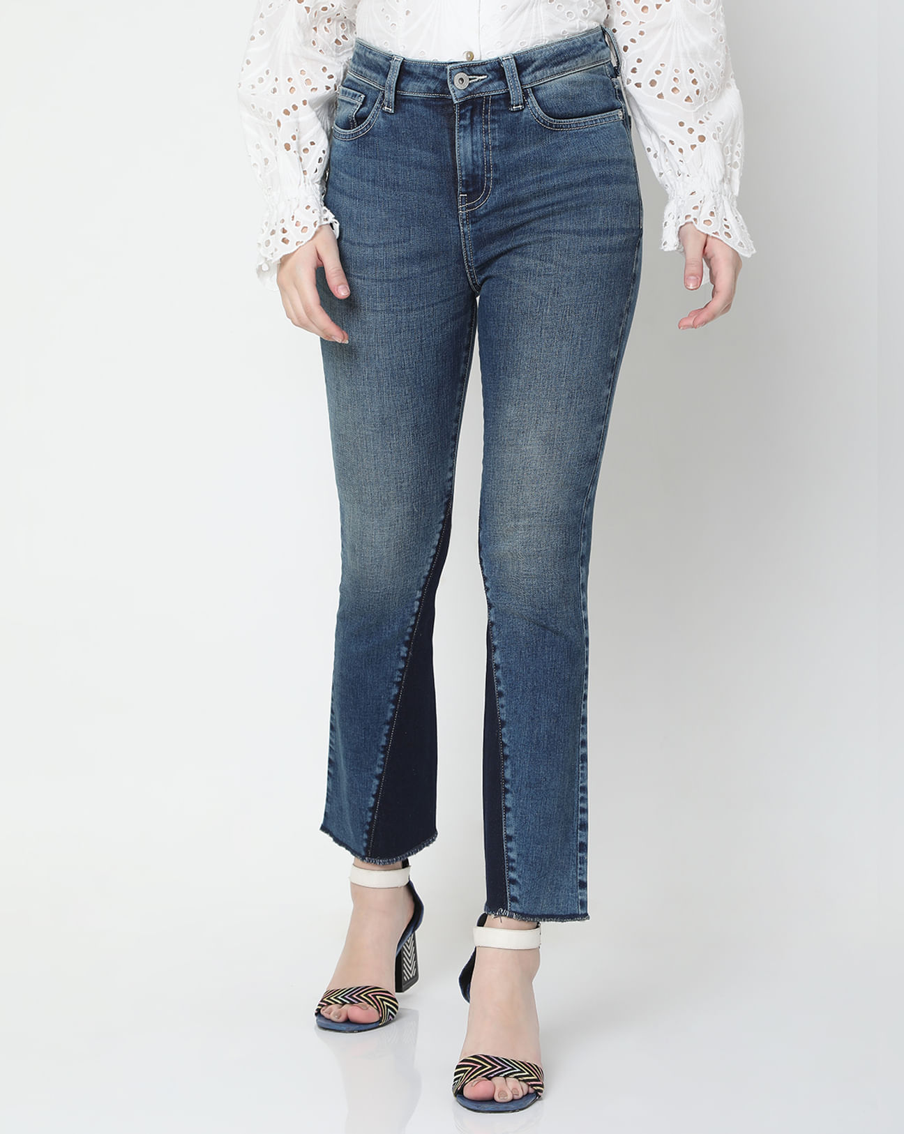 Petra High Rise Crop Denim Jeans Petra High Rise Crop Denim Jeans