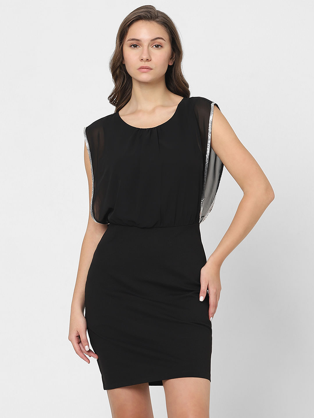 Buy Vero Moda Black Striped A Line Dress for Women Online @ Tata CLiQ
