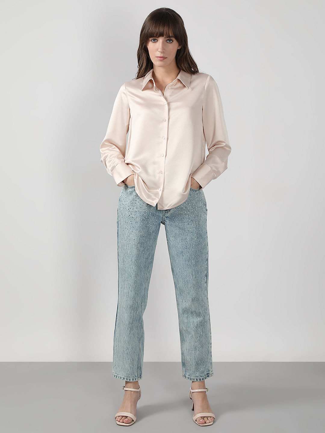 Light Beige Full Sleeves Shirt Light Beige Full Sleeves Shirt