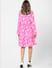 Pink Abstract Print Shift Dress