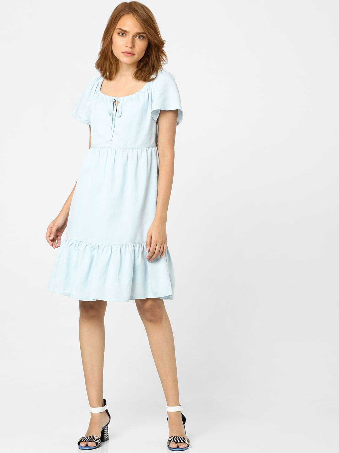 Short Light Blue Lace Prom Dresses, Light Blue Short Lace Formal Gradu –  jbydress