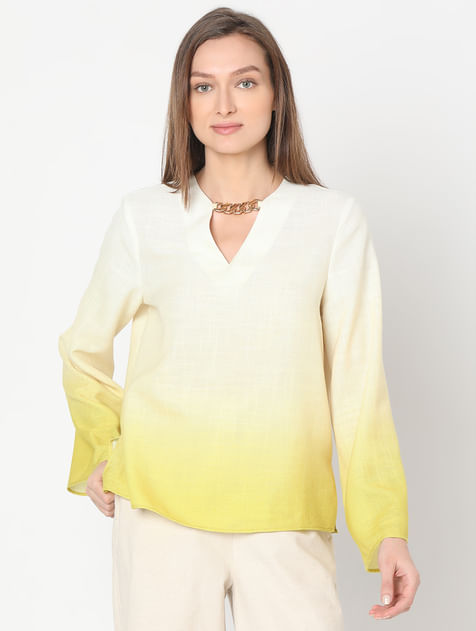 Yellow Ombre Top